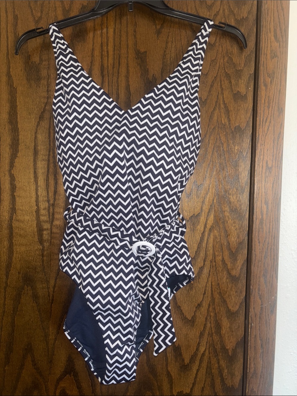 SeaFolly One Piece Swimsuit with Removable Belt size 14 NWT